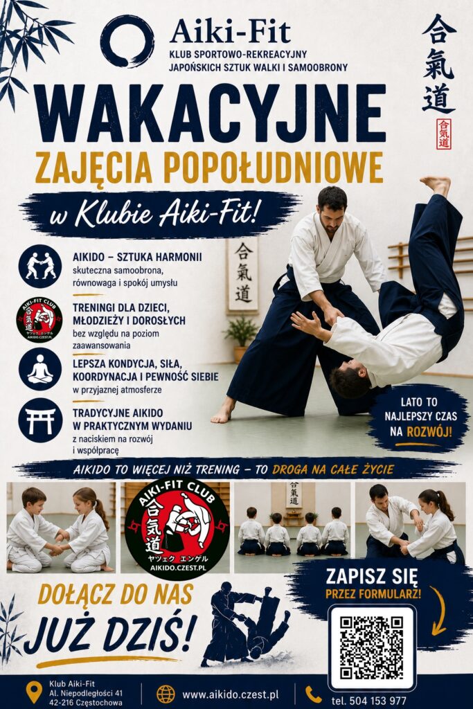 wakacje 2026 popoludniami w AikiFit Czestochowa QR kod