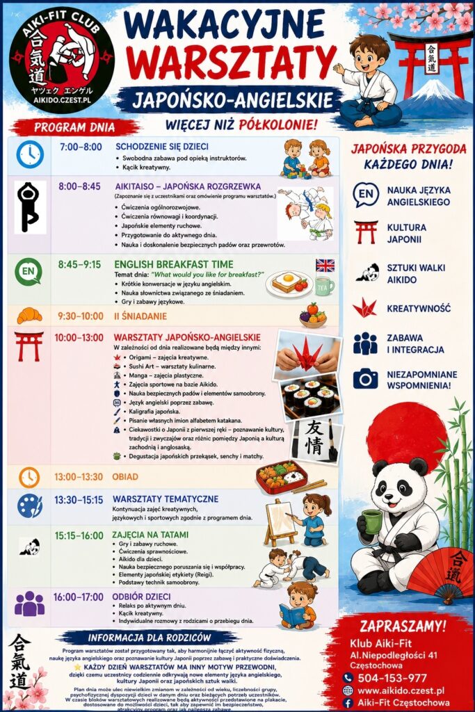 Wakacyjne Warsztaty japońsko-angielskie lepsze niż półkolonie - 2026 3 plan warsztatow japonskoangielskich