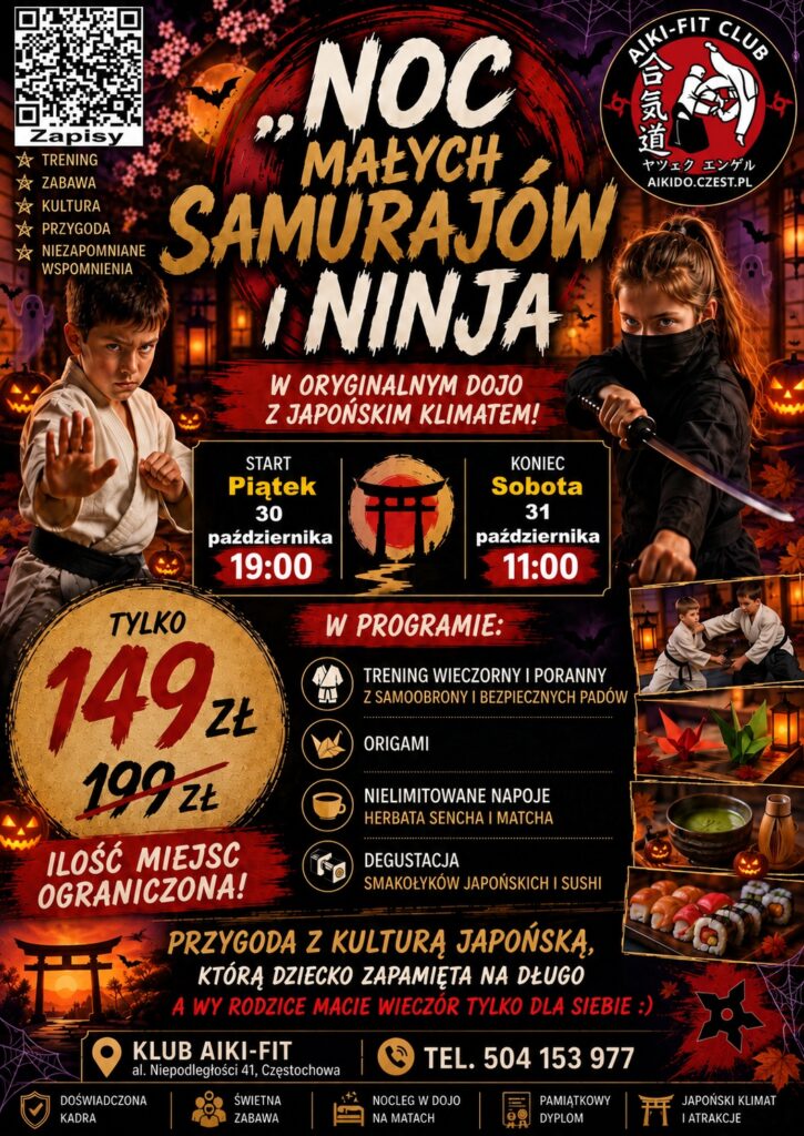 Noc Małych SAMURAJÓW i NINJA 1 AikiFit noc 30na31 paz 2026 jpg