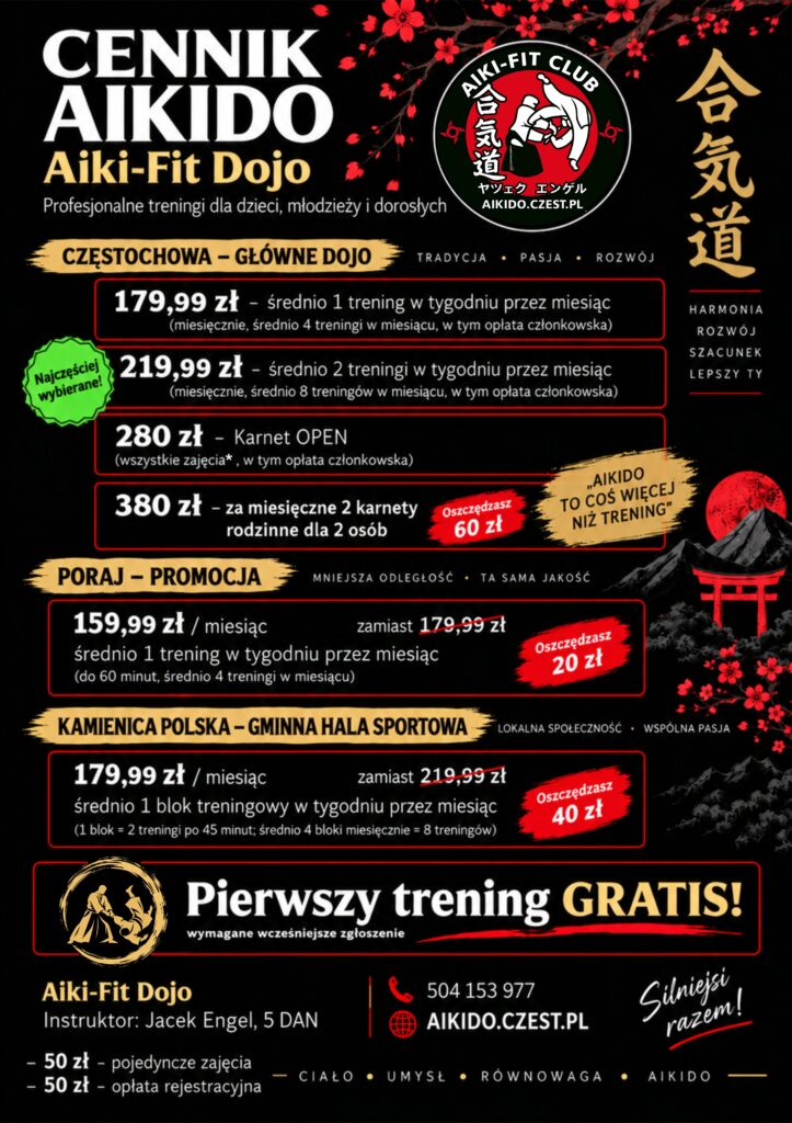 Cennik klubu Aiki-Fit 1 Cennik Aiki Fit sezon 2026 27