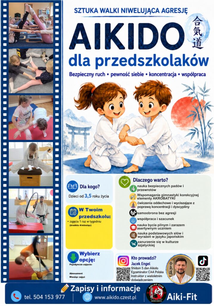 Dzieci - treningi w przedszkolach 1 aikido dla przedszkolaków AikiFit sztuka walki
